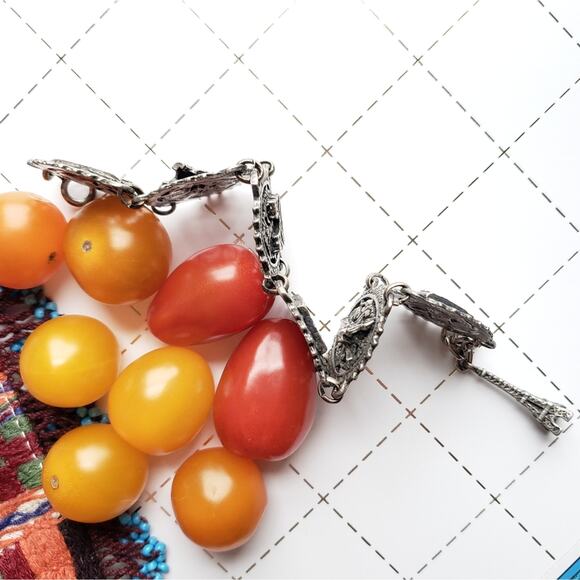 Vintage French Monuments Panel Link Bracelet - Picture 7 of 8